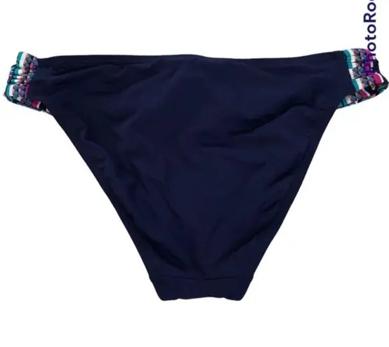 🔵 SALE 3/$25 CAPTIVA BY CHRISTINA SWIMWEAR BIKINI BOTTOM BOHO NAVY MULTI L Blue Size L