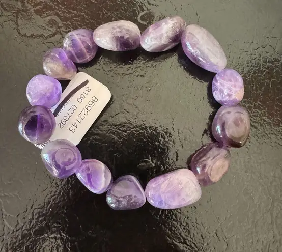 Free People NWT  Stretch Stone Bracelet in Amethyst