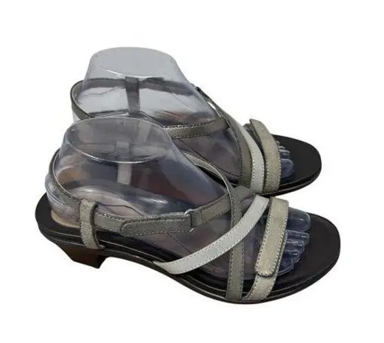 Abeo Gloriana Metallic Strappy Sandals Slingback Heels BIO System Womens 8.5N Size 8.5