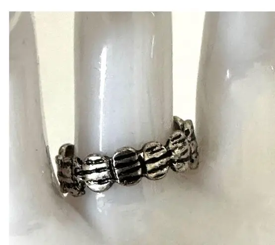 Silver tone clear stone ring thumbnail 4