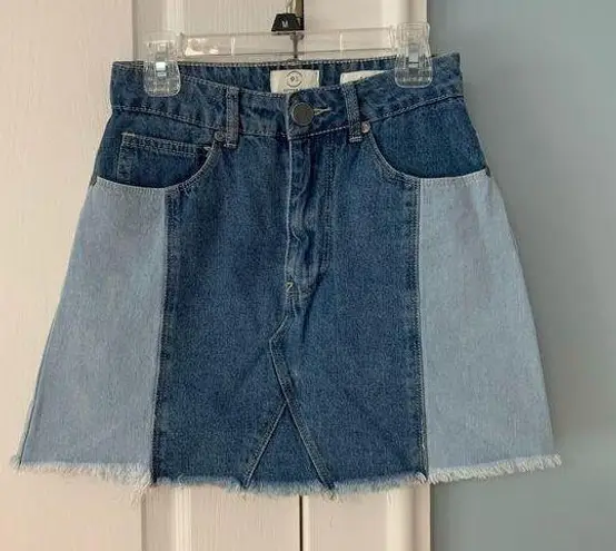 Cotton On 2 tone denim skirt