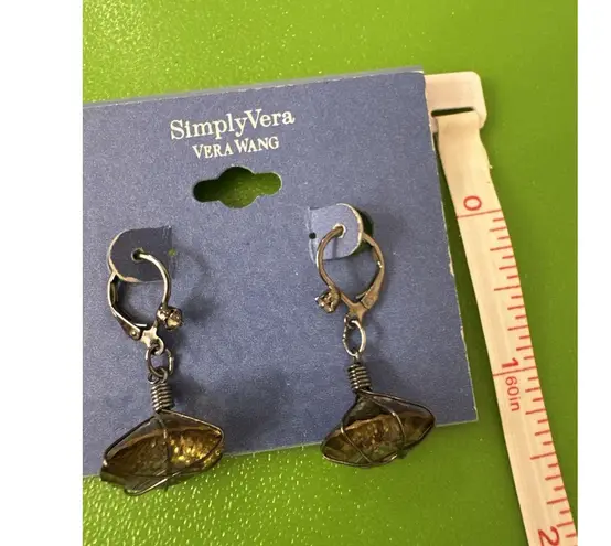 Simply Vera Wang Drop Earrings Stone Crystal Glam Rock Edgy Classy