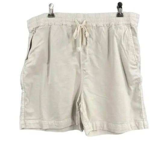 Faherty Shorts Organic Cotton Modal Linen Blend Cream Pull On Casual Womens XL White