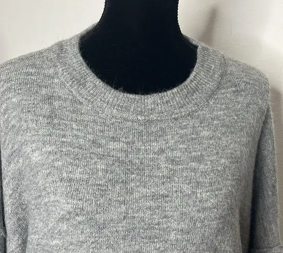 Zenana  size XL over sized gray sweater with exposed stitching