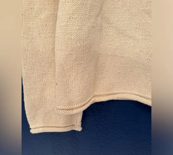 RE/DONE REDONE 50S EMBROIDERED COTTON-BLEND SWEATER IN VINTAGE IVORY Size Small