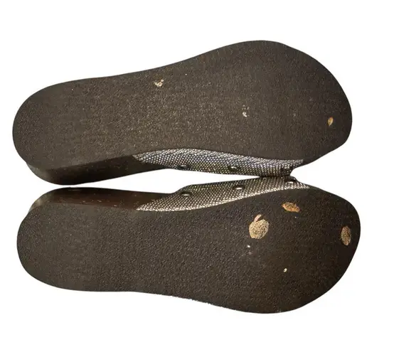 Venus Steps Women's Brown and Silver Wedge Sandals Size 39EU/ 8.5USA