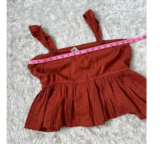 Planet Gold Cotton Crochet-trim Flutter-strap Tank Peplum Lace Whimsygoth Fairy