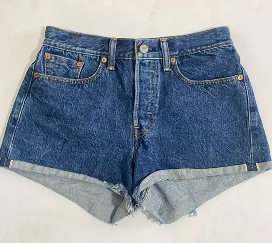 Levi's Levi’s Wedgie Fit White Oak Cone Premium Denim High Waist Jean Shorts Size 27