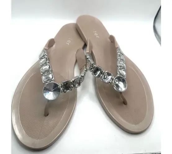 Holster Jelly Love sandals size 9
Beige Thong jeweled Silver