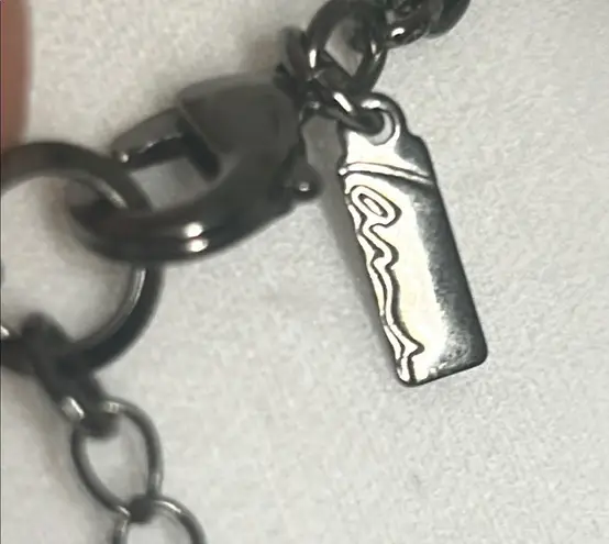 Lani Gunmetal Chain Paperclip Link and Rhinestone Statement Bib Collar Necklace White