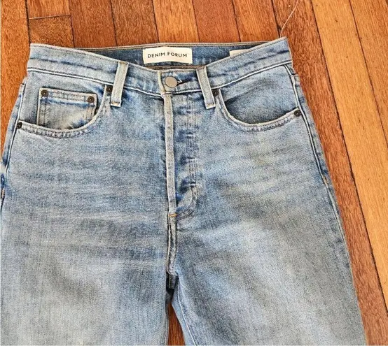 Denim Forum Blue Straight Leg Jeans Size 26