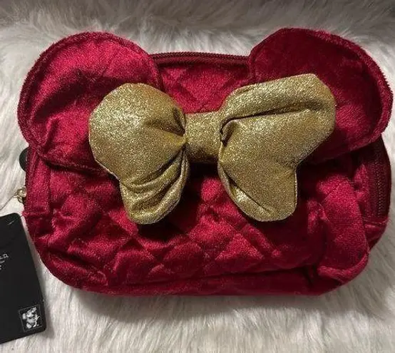 Bioworld Red and Gold Mini Bag with Decorative Bow