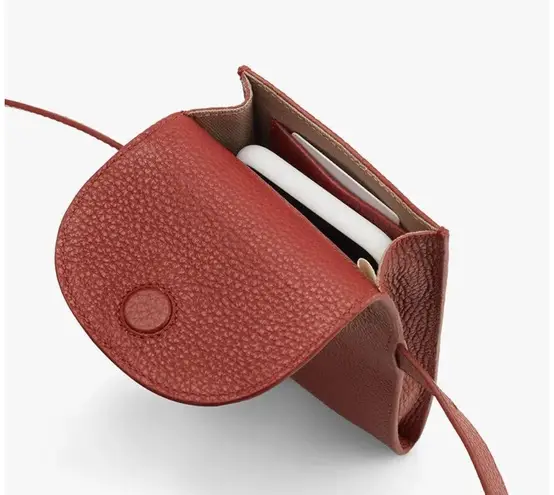 Cuyana Convertible Belt Bag in Rust Pebbled Leather Gold Hardware NEW Red