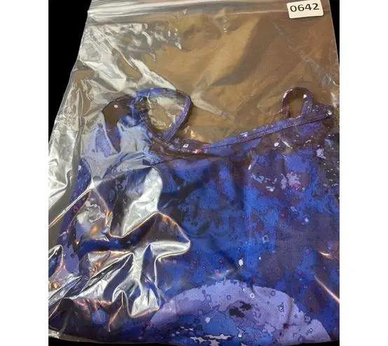 Fashion Bug Blue Purple Spaghetti Strap Galaxy Astronomy Top 3x