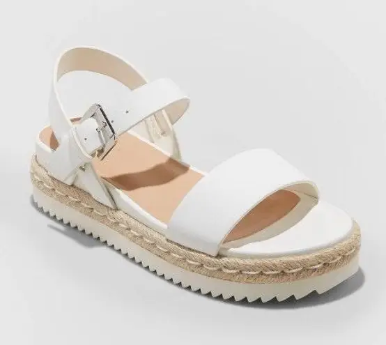 Target Espadrille Platform Sandals White Size 7.5 13 56 Off Retail From Eva