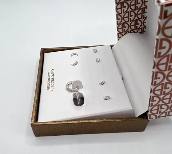 Giani Bernini 4-Pc. Set Cubic Zirconia Hoop & Stud Earrings in Sterling Silver M