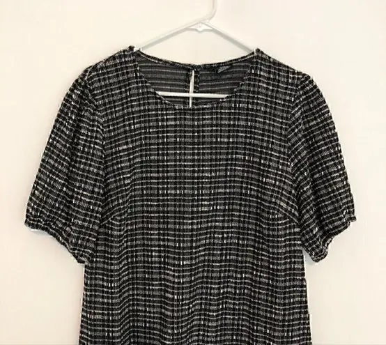 City Chic Plus Size VANITY XS Little Miss Dress Black Checkered Plaid Mini Shift