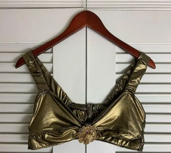 Handmade Gold Shimmer pinup Vintage 2 of swimsuit