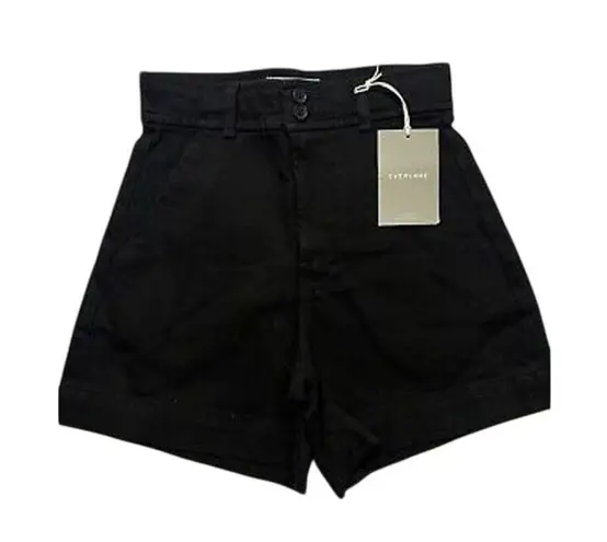 Everlane  the Way High Canvas Short in Black Size 0 NWT - Image 3