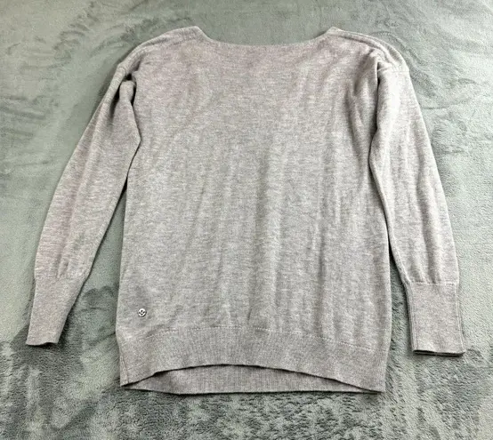 Lululemon  Womens Sweater Size 4 Lightweight Knit Viscose Cashmere Soft Logo