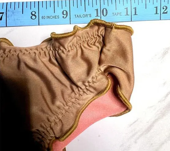 Bodied By Brazil Reversible Pink Brown Swim Bottom Scrunch Butt Brazilian Cheeky Size M