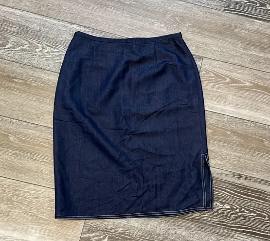 Yves Cossette Space Mode Sz 8 Fantastic Vintage Skirt Navy Blue