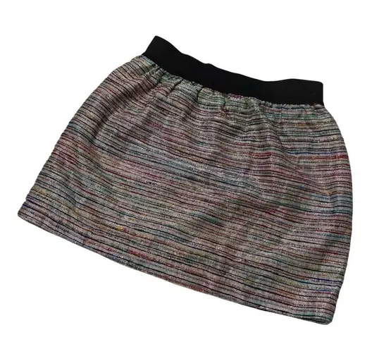Eight Sixty Metallic Holiday Party Silk Blend Mini Skirt