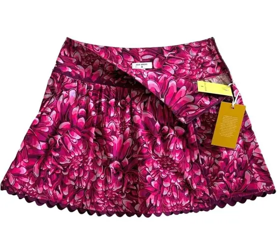 Kika Vargas X Target Skirt Pink Mum Floral Scalloped Edges Pockets Mini Size 8