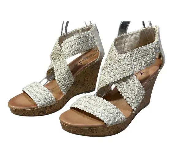 Montego Bay Club Oasis Tan Wedge Sandals Size 11