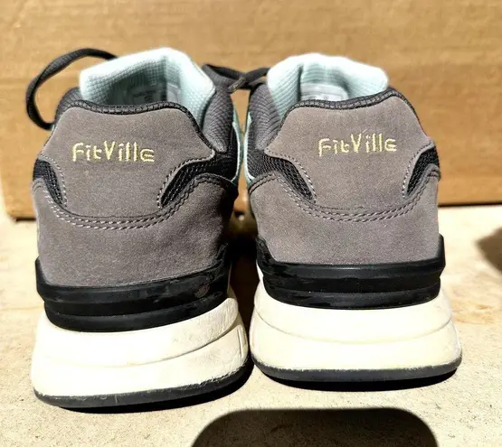 Fitville Rebound Core Running Shoes PropelCore Wide Toe Box Mint Green Gray 8