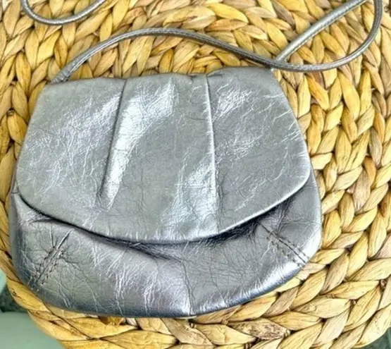 Fossil  Crossbody bag Metallic Flap Purse silver gunmetal mini