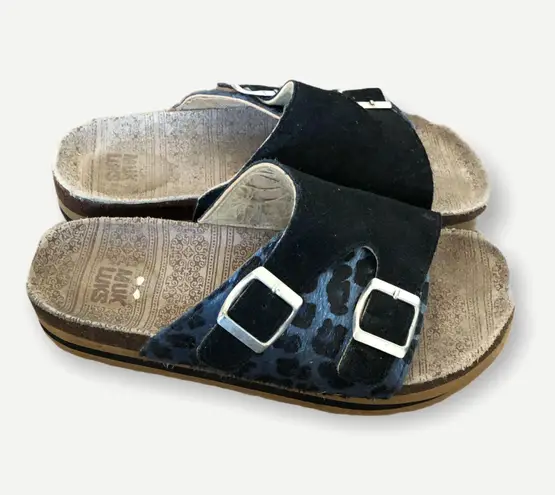 Muk Luks  Susan Sandals Blue Leopard Print Sandal - Image 2