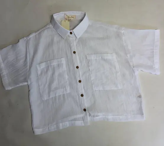 Love Note Casual Crop Blouse NWT