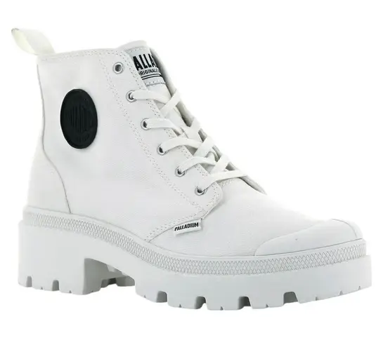 Palladium Pallabase Twill in White, US Womens Size 11 / Euro Size 43 New in Box