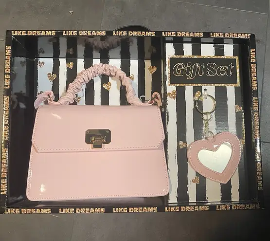 BRAND NEW Pale Pink Bag/Purse 2 Piece Gift Set With Key Chain