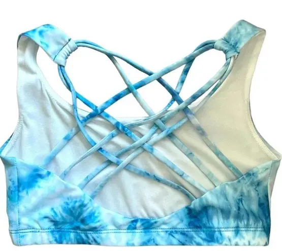 Onzie City Bra NWT CrissCross Strap Blue Tie Dye