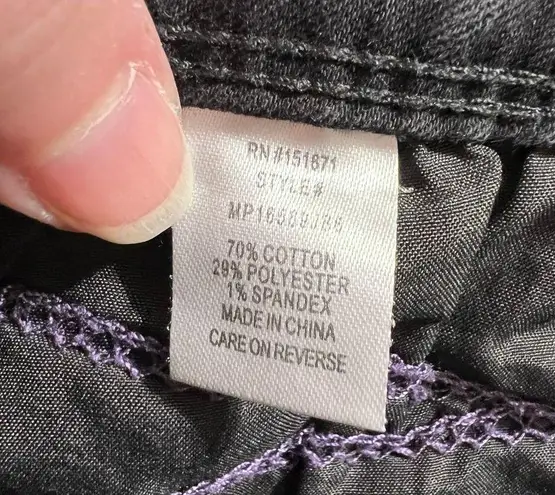 Harmony & Havoc Womens Denim Blue Jean Skinny Jeans Black Size 8