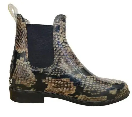 Ralph Lauren Lauren  Tally Bo Rai Snakeskin Rubber Booties