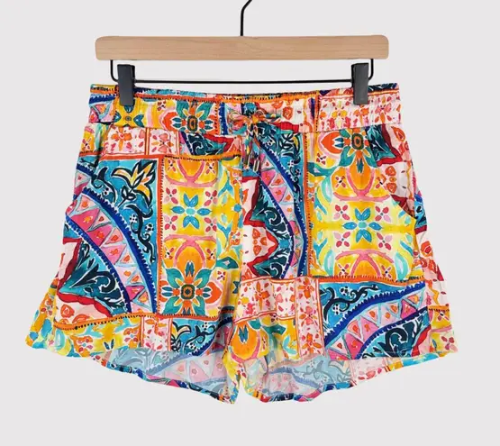 La Blanca NWT Womens Swim Shorts Yellow Floral Stretch Beach Resortwear Small