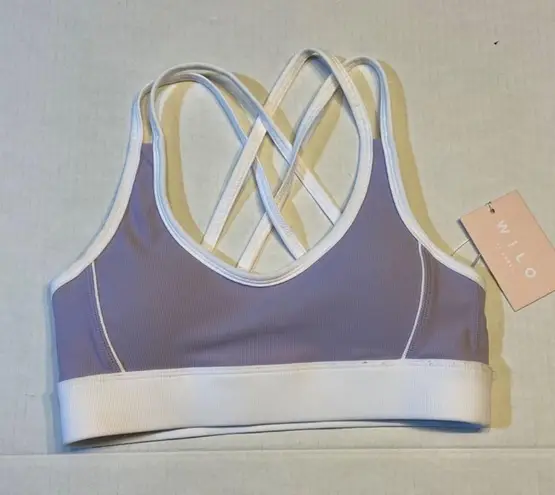 Wilo the Label Women's Sport Bra & Rib Swift Short Set XS Lilac Workout Athletic Purple