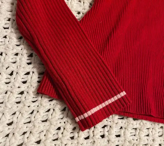 Milly Off The Shoulder Mix Top | Real Red / Pink - Image 2