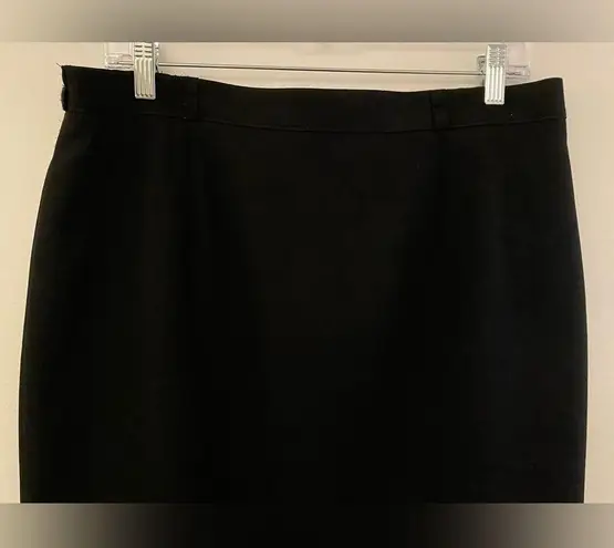 Fabiani Black Midi Long Cropped Workwear Skirt Women's Size 12 Large