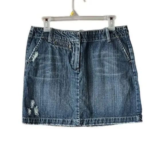 Gap Vintage 2006  Denim distressed mini skirt. Size 8