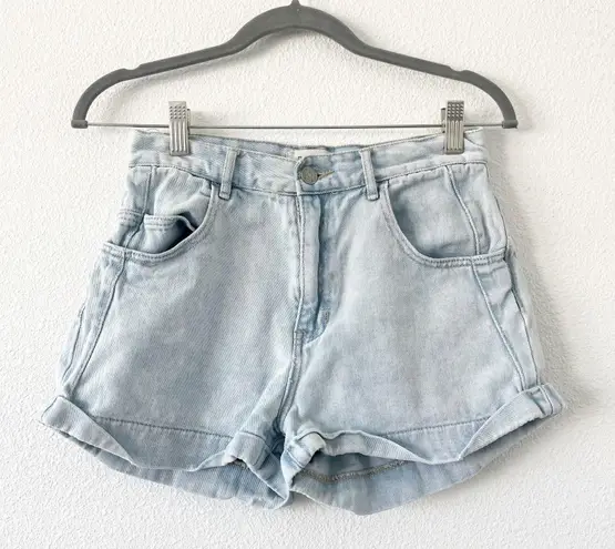 PacSun Light Blue Denim High Waist Mom Short