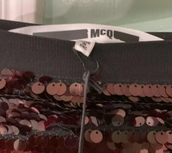 Mcq Knee length skirt Maxi slequins in maroon Tulle insert Red Size undefined