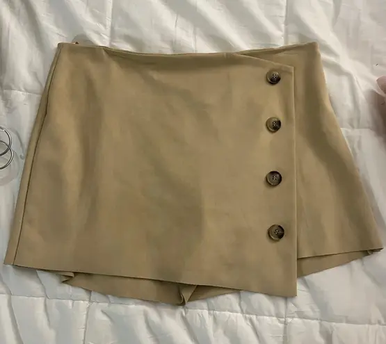 Naked Zebra Cream Suede Skirt