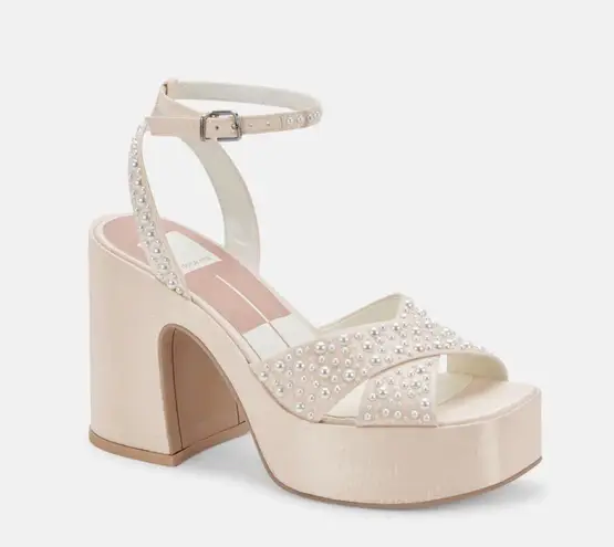 Dolce Vita Wessi Pearl Heels White Size 9