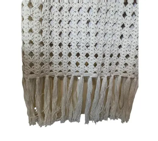 Eleven Six Crochet Midi Dress White Lotus Quiet Luxury Resortwear Tan