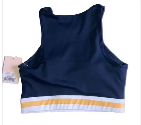Wilo the label Anthropology contour bra athletic sports Navy and marigold NWT XS Blue