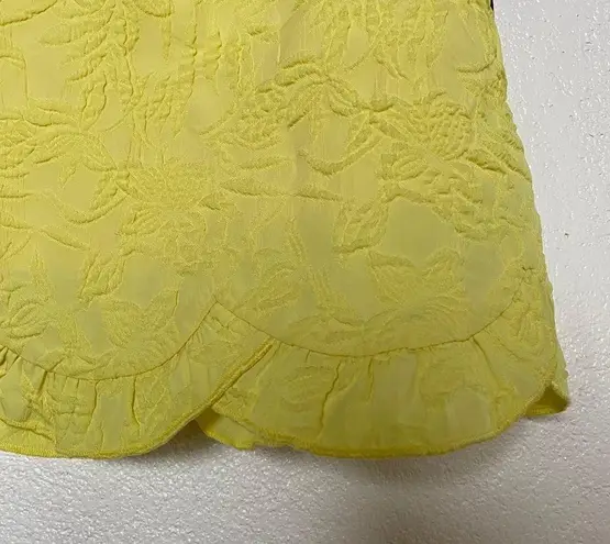 4SI3NNA Yellow Tanya Scallop Hem Skirt Size Small